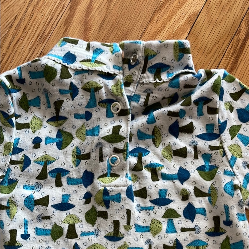 Gumbo Colorful Mushroom Print Baby Onesie - Picture 4 of 4